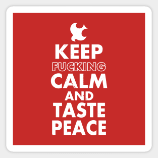 Funny Anti-War Vintage Keep Calm Superhero Peace Meme Sticker